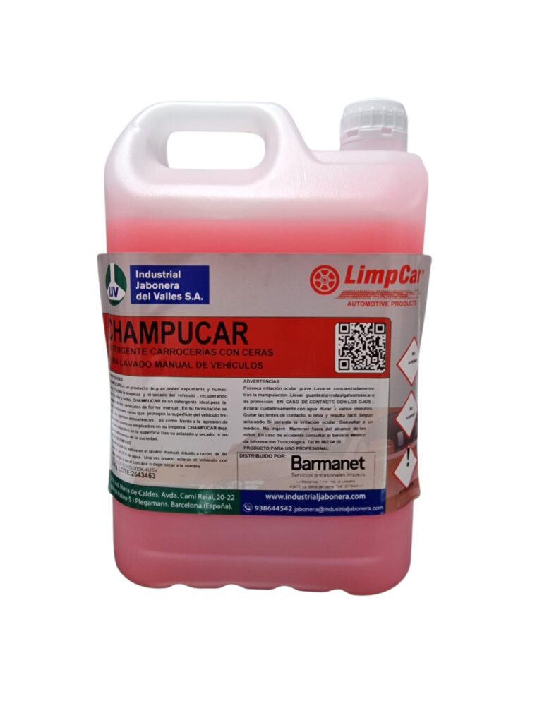 Detergente carrocerías con ceras lavado manual CHAMPUCAR 5KG Barmanet
