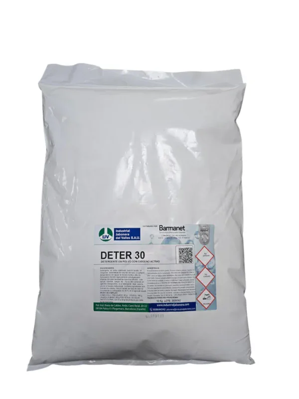 DETER 30 Detergente en polvo con oxígeno activo 10kg Barmanet