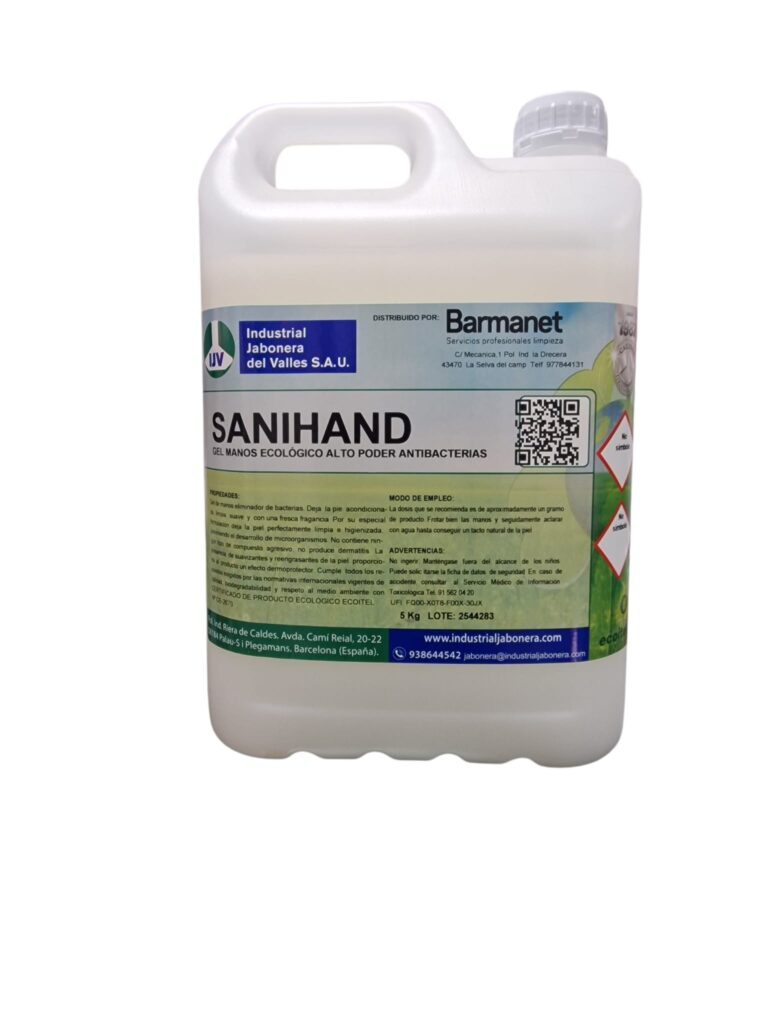 Gel de manos ecologico SANIHAND 5L Barmanet