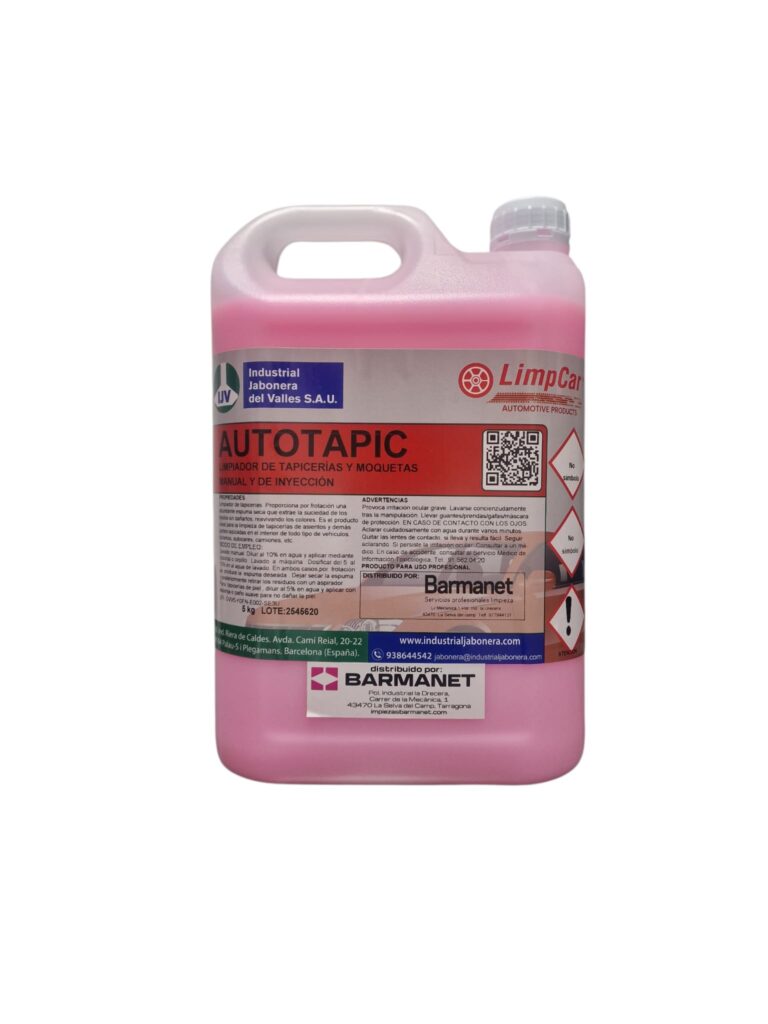 Limpiador de Tapicerias y Moquetas AUTOTAPIC 5L Barmanet