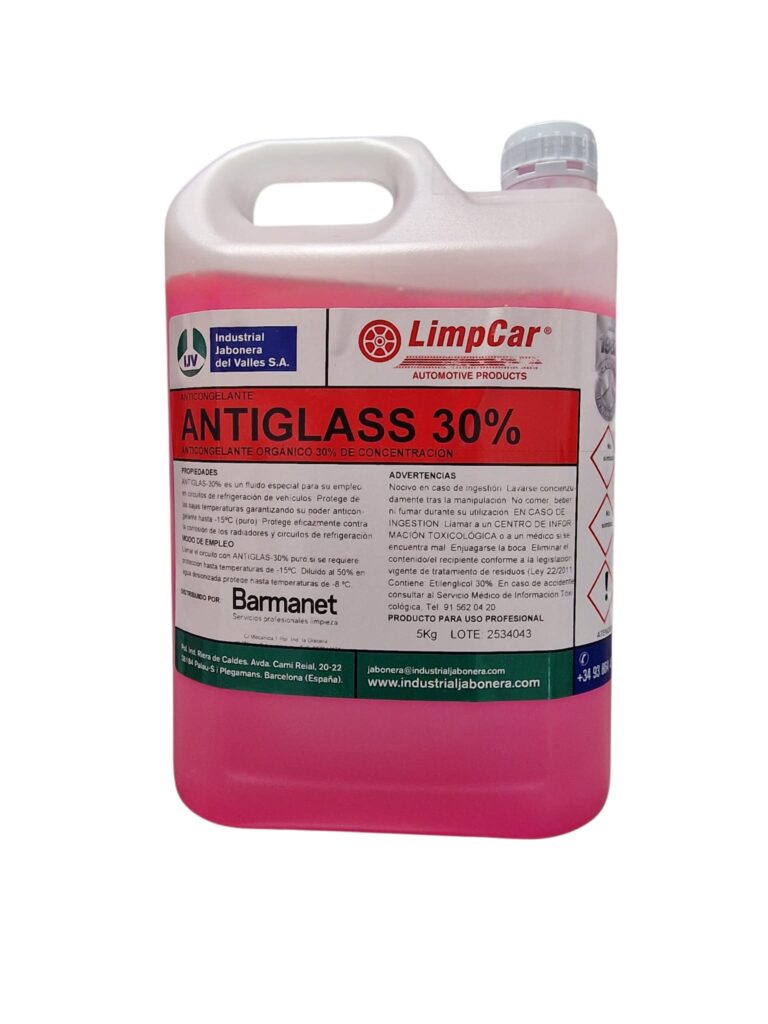 Anticongelante ANTIGLASS 30% 5L Barmanet
