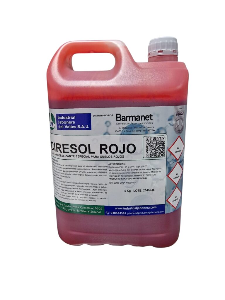 Cera para suelos rojos CIRESOL ROJO 5L Barmanet