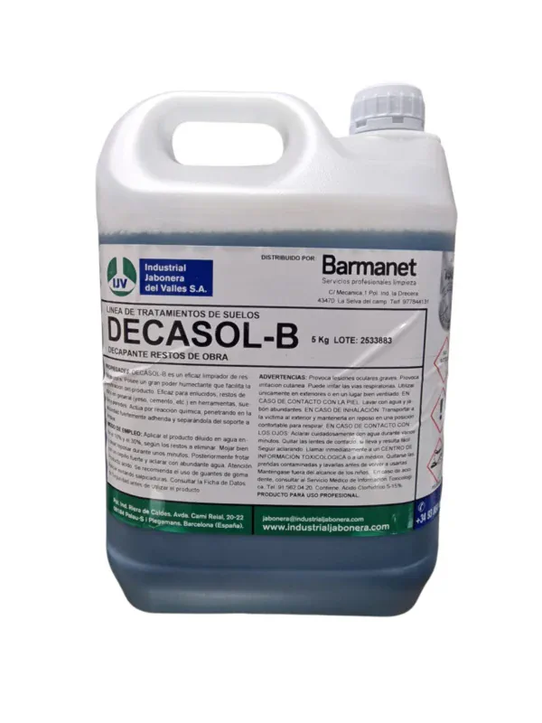 Decapante restos de obra DECASOL-B 5L Barmanet