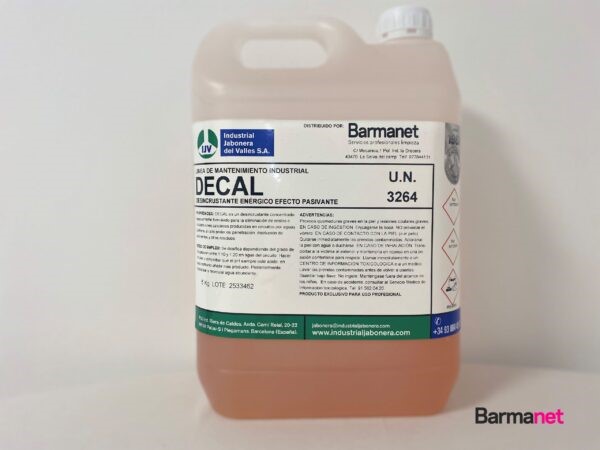El desincrustante calcáreo enérgico efecto pasivante Decal