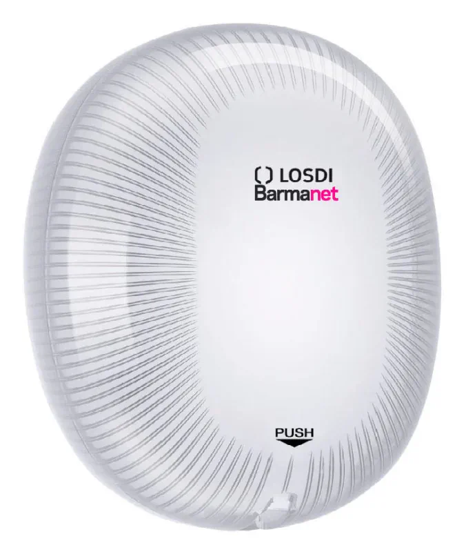 Dispensador de jabón líquido de pared en policarbonato blanco 850 ml.