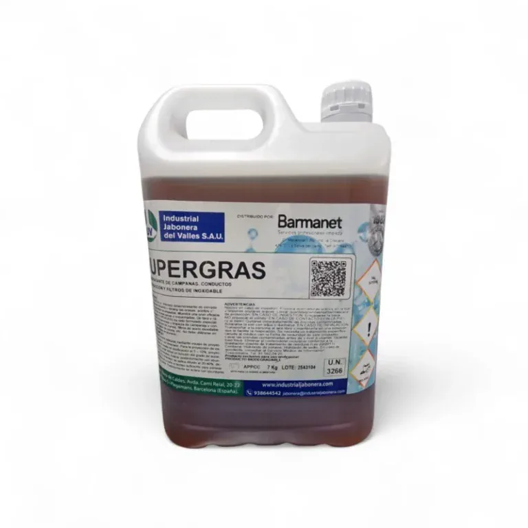 Desengrasante campanas, conductos de extraccion SUPERGRAS 5L Barmanet