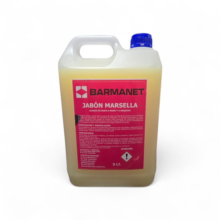 Detergente lavadora Jabon de Marsella 5l barmanet